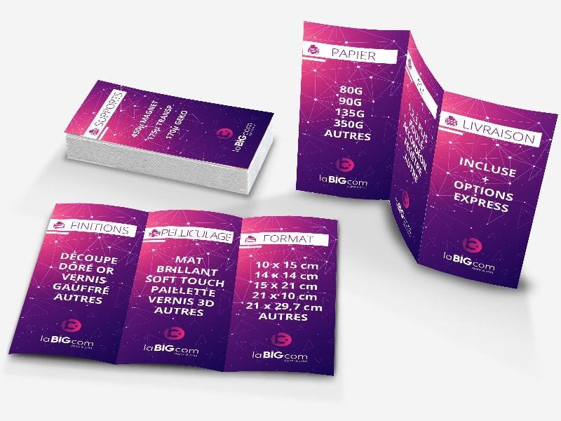 Flyer Option ompression dépliant publicitaire