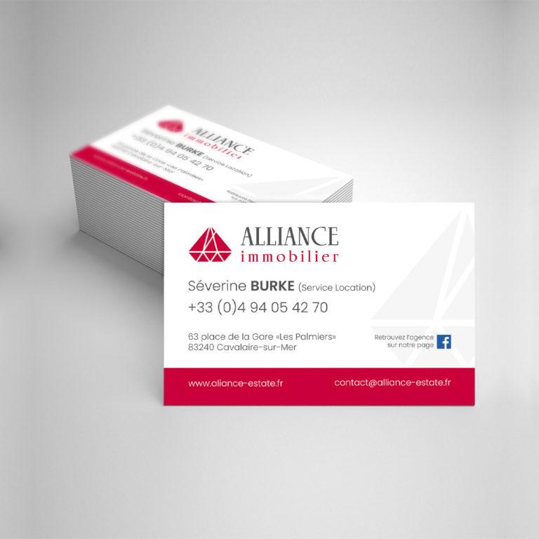 Agence Immobiliere Alliance Estate Impression Carte De Visite