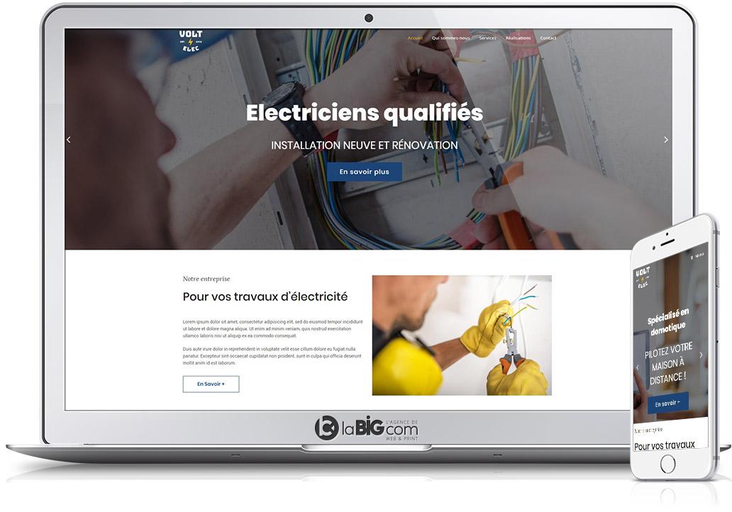 Volt Site Responsive WordPress Electricien Artisan Electricite Generale