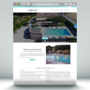 Mockup Page Daccueil Site Web Villa Joannis Location Vacance