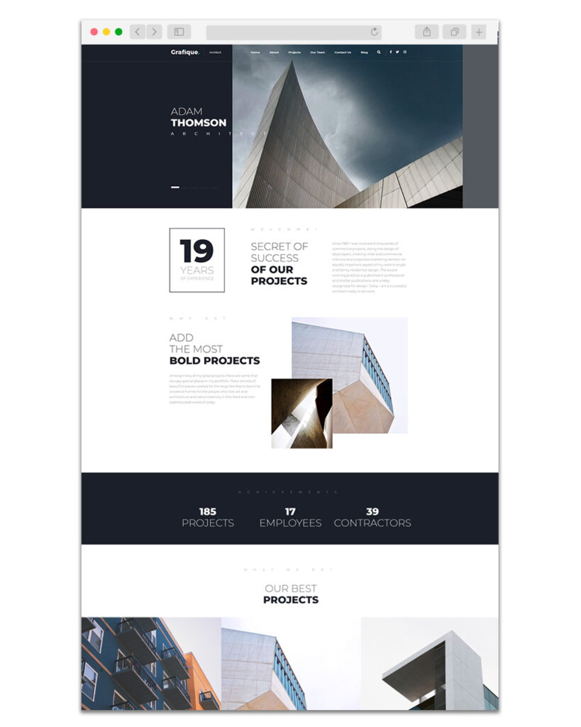 Web Design Exemple Architecte 2