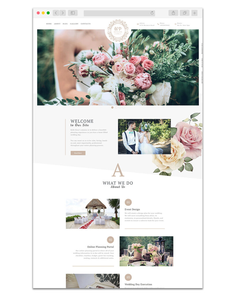 Web Design Wedding Planner 5