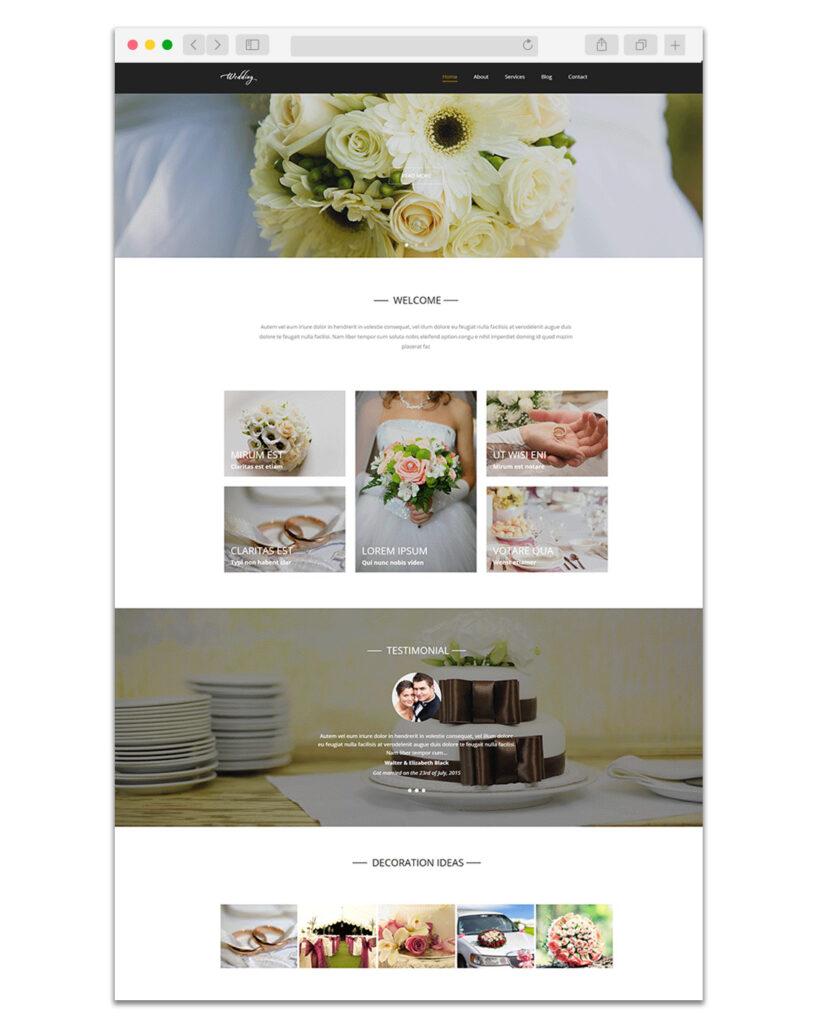 Web Design Wedding Planner 6